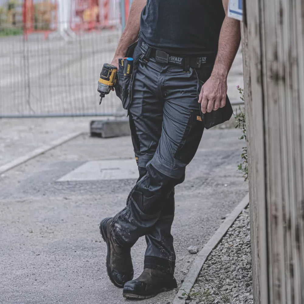 DEWALT BARSTOW HOLSTER WORK TROUSERS CHARCOAL GREY 30" W 29" L - MonkeyTools