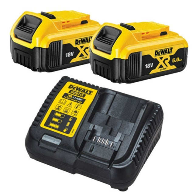 DeWalt DCB184 DCB115 2x 5Ah 18V XR Li-Ion Twin Battery Pack and Battery Charger - MonkeyTools