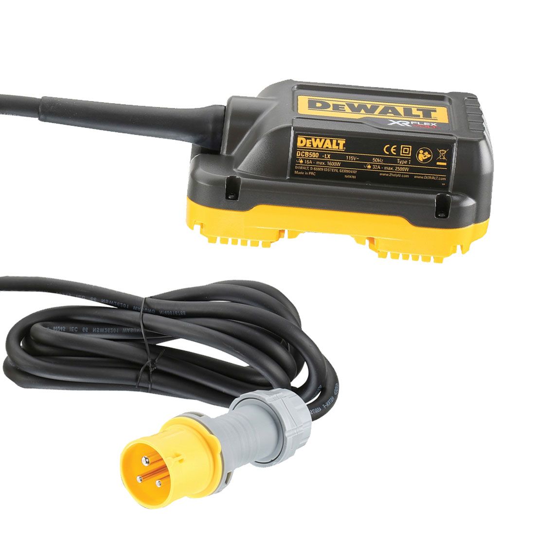 DEWALT DCB500-LX 110V MAINS ADAPTER FOR 2X54V XR FLEXVOLT MITRE SAWS - MonkeyTools