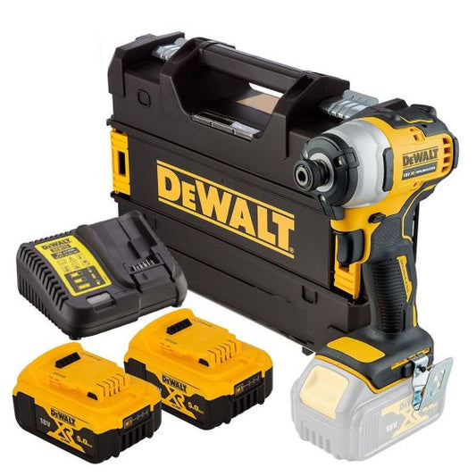 DEWALT DCF809P2T 18V XR BRUSHLESS COMPACT IMPACT DRIVER INC 2X 5.0AH BATTS - MonkeyTools