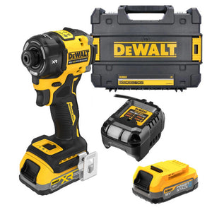 Dewalt DCF870E2T-GB 18V XR Brushless Hyrdralic Impact Driver, 2x 1.7Ah Powerstack Batteries, Charger & TSTAK Case - MonkeyTools