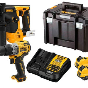 Dewalt DCK2102L2T-GB XR SDS Plus Hammer & Drill Driver Twin Pack 12V - MonkeyTools