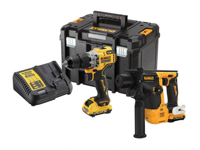 Dewalt DCK2102L2T-GB XR SDS Plus Hammer & Drill Driver Twin Pack 12V - MonkeyTools