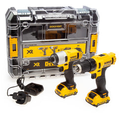 DEWALT DCK211D2T 12V DRILL DRIVER & IMPACT DRIVER TWIN KIT INC 2X 2.0AH BATTS