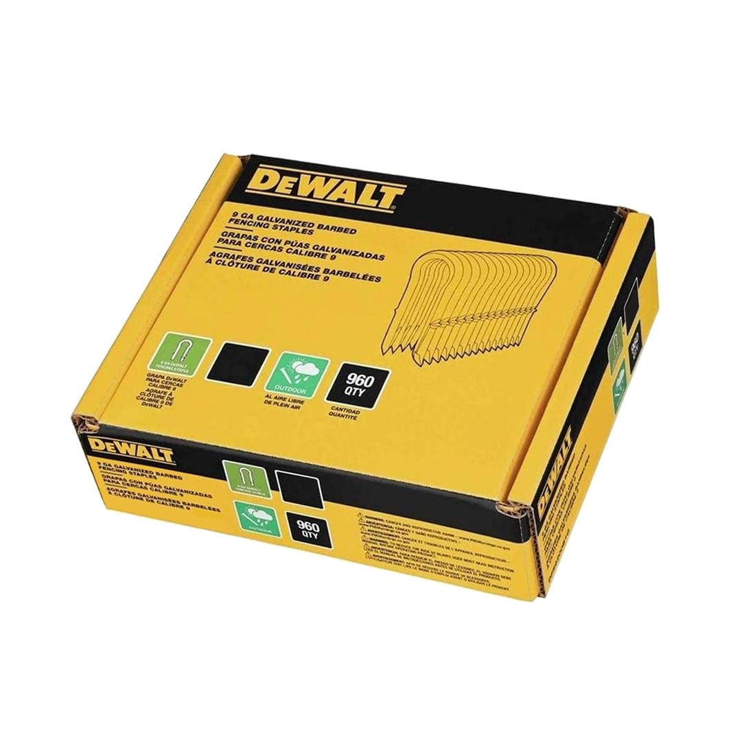DEWALT DFS9150B1G-QZ 9G G12 GALVANISED FENCING STAPLES 40MM X960 PCS - MonkeyTools