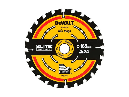 DeWalt DT10624 -QZ 3pc 165mm 24T 20mm Extreme Cordless Circular Saw Blade 3Pk - MonkeyTools