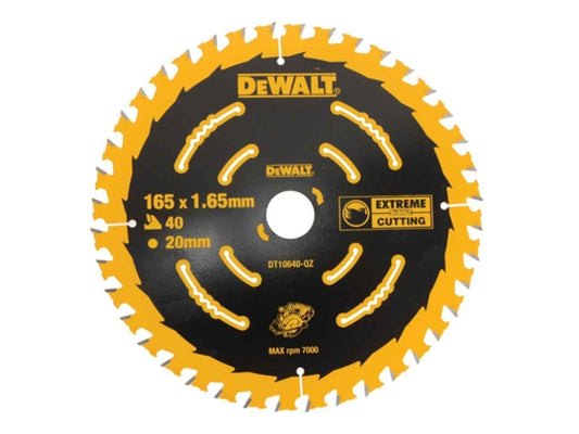 DeWalt DT10640 165mm 40T Extreme Framing Circular Saw Blade DCS390 DCS391 - MonkeyTools