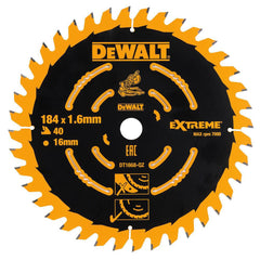 DEWALT DT1668-QZ MEDIUM SAW BLADE FOR CORDLESS MITRE SAWS 184MM X 16MM X 40 TEETH