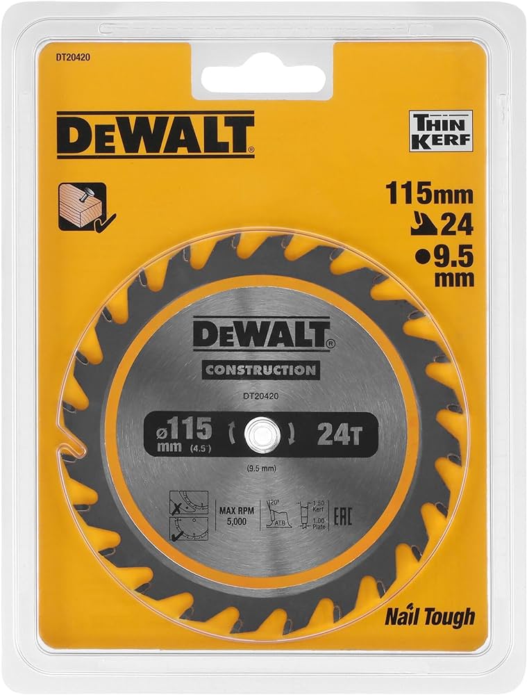 DEWALT DT20420-QZ 115MM X 9.5MM X 24T TCT CIRCULAR SAW BLADE - MonkeyTools