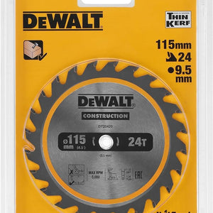 DEWALT DT20420-QZ 115MM X 9.5MM X 24T TCT CIRCULAR SAW BLADE - MonkeyTools