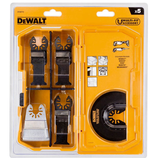DEWALT DT20715-QZ OSCILLATING MULTITOOL BLADE ACCESSORY SET X5 PCS - MonkeyTools