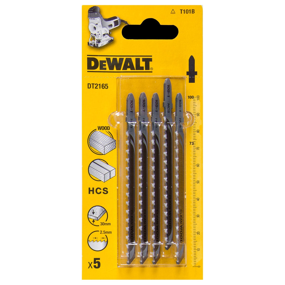 DEWALT DT2165-QZ T101B HCS JIGSAW BLADES FOR WOOD X5 PCS - MonkeyTools