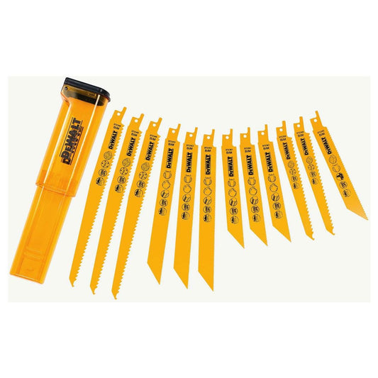 DEWALT DT2445-QZ BI-METAL RECIPROCATING SAW BLADES SET 12 PCS - MonkeyTools