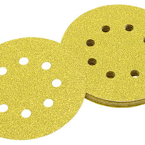 DEWALT DT3105-QZ ROS QUICK FIT SANDING DISCS 125MM 120 GRIT X10 PCS FOR DCW210N & DWE6423 - MonkeyTools