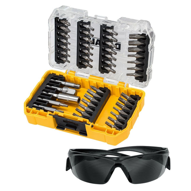 DEWALT DT70704-QZ TOUGHCASE TORX SCREWDRIVER BIT SET INC SAFETY GLASSES X47 PCS - MonkeyTools