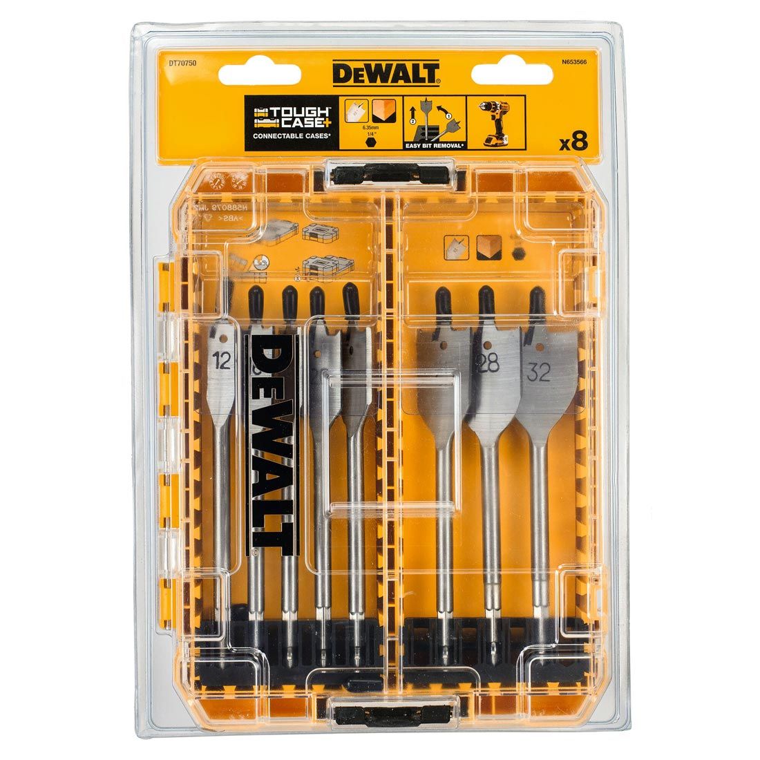 DEWALT DT70750-QZ FLAT DRILL BIT SET X8 PCS - MonkeyTools