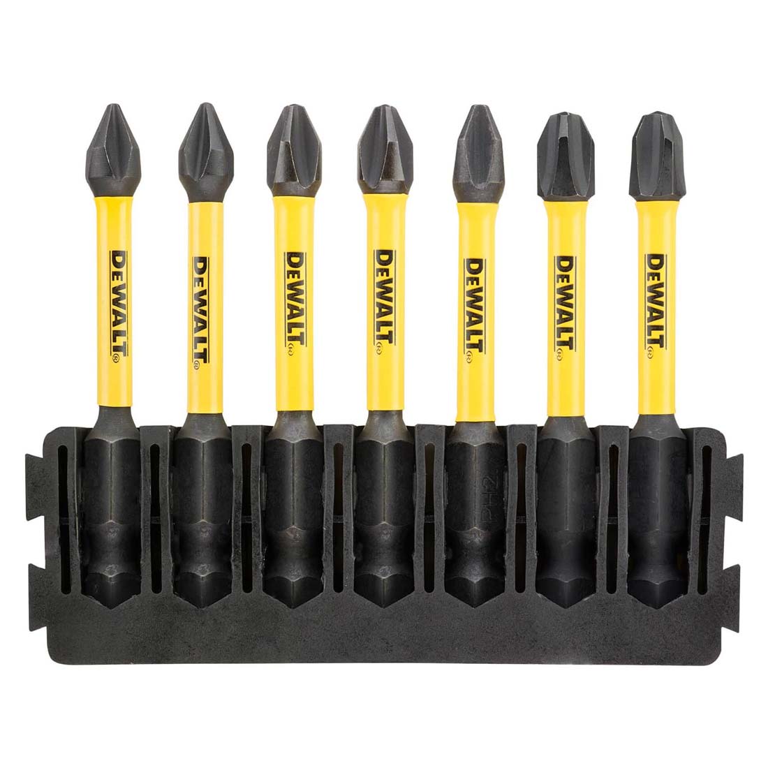 DEWALT DT70821-QZ EXTREME FLEXTORQ PZ2 TOUGHCASE 57MM SCREWDRIVER BIT BAR SET X7 PCS - MonkeyTools