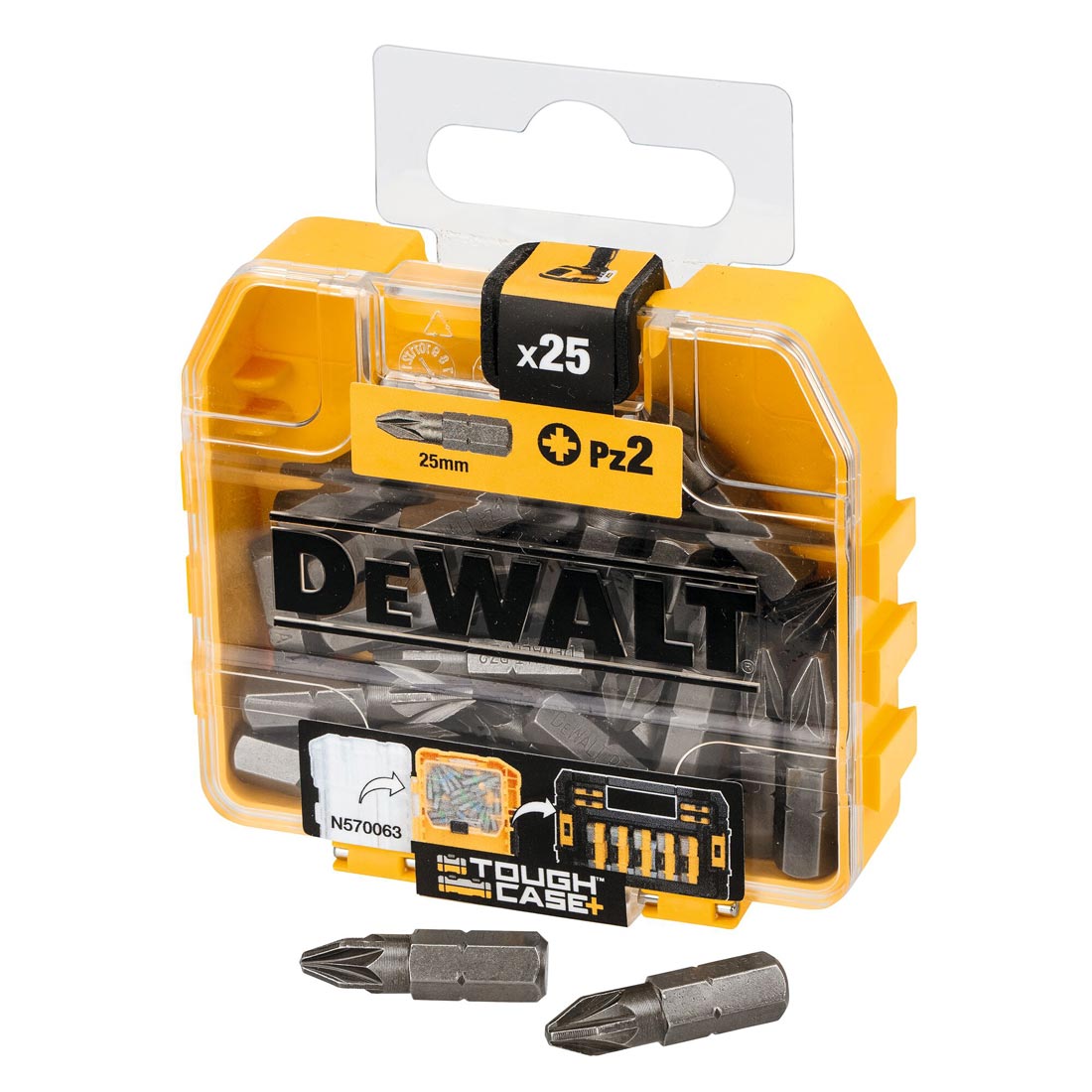DEWALT DT71521-QZ PZ2 X 25MM SCREWDRIVER BITS IN TOUGHCASE TIC TAC CASE X25 PCS - MonkeyTools