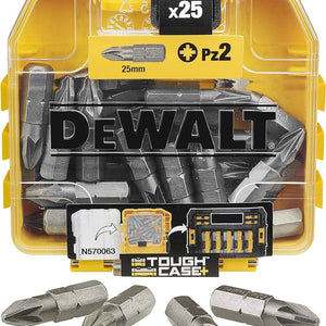 DEWALT DT71521-QZ PZ2 X 25MM SCREWDRIVER BITS IN TOUGHCASE TIC TAC CASE X25 PCS - MonkeyTools