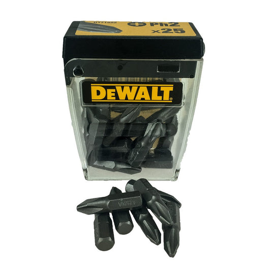 DEWALT DT71522-QZ PH2 X 25MM SCREWDRIVER BITS PACK OF 25 IN FLIP-TOP CASE - MonkeyTools
