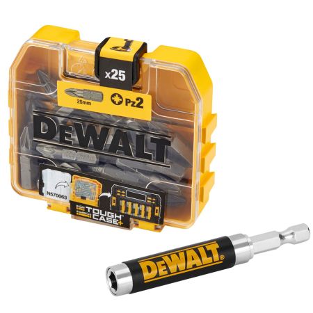 DEWALT DT71560-QZ PZ2 TOUGHCASE 25MM INC BIT HOLDER X26 PCS - MonkeyTools
