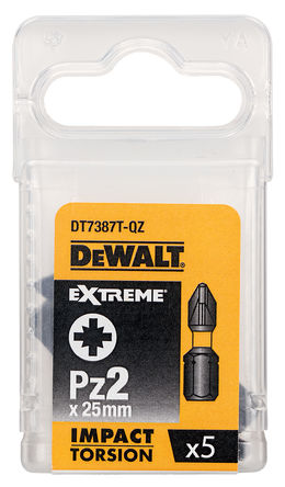 DEWALT DT7387T-QZ PZ2 X 25MM EXTREME IMPACT TORSION SCREWDRIVER BITS PACK OF 5 - MonkeyTools