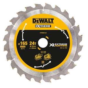 DEWALT DT99560-QZ XTREME RUNTIME 165MM X 20MM 24T BLADE FOR CORDED & CORDLESS SAWS - MonkeyTools