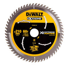 DEWALT DT99567-QZ XR FLEXVOLT EXTREME RUNTIME 210MM X 30MM X 60T TABLE SAW BLADE - MonkeyTools