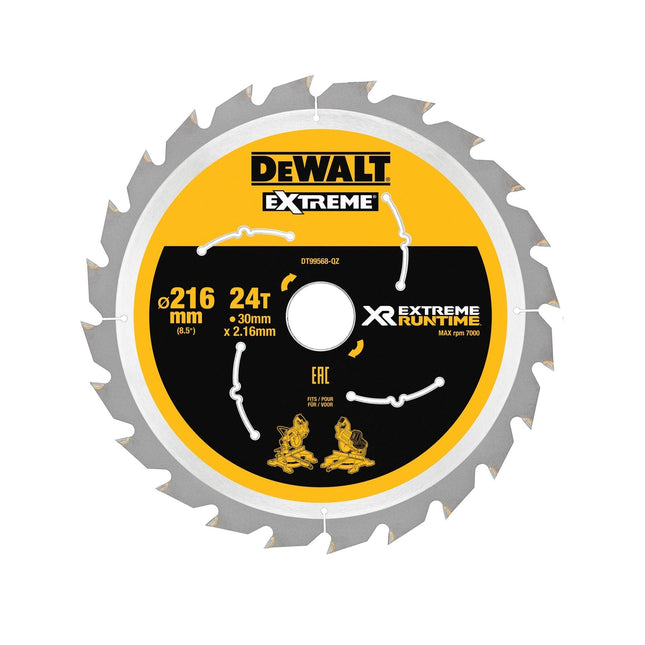 DEWALT DT99568-QZ XR XTREME RUNTIME 216MM X 30MM X 24T CSB CIRCULAR SAW BLADE - MonkeyTools