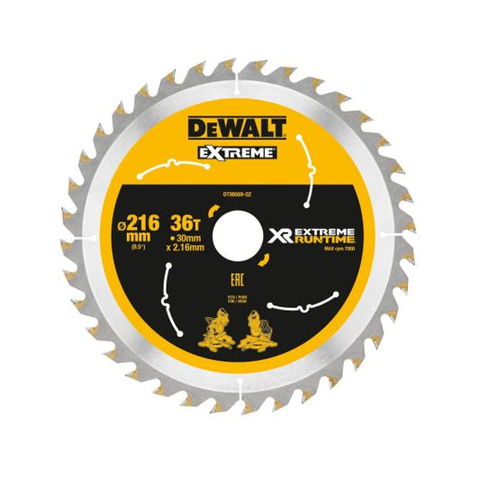DEWALT DT99569-QZ XR XTREME RUNTIME 216MM X 30MM X 36T CSB CIRCULAR SAW BLADE - MonkeyTools