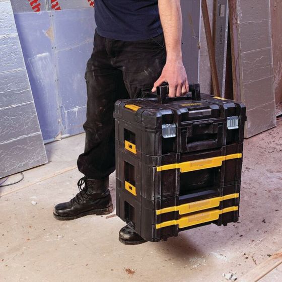 DEWALT DWST1-70703 TSTAK II SUITCASE FLAT TOP TOOL STORAGE BOX - MonkeyTools