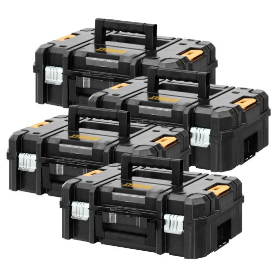DEWALT DWST1-70703 TSTAK II SUITCASE FLAT TOP TOOL STORAGE BOX X4 - MonkeyTools