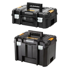 DEWALT DWST1-71195K TSTAK VI DEEP TOOL STORAGE BOX & TSTAK II SUITCASE FLAT TOP TOOL STORAGE BOX TWIN KIT