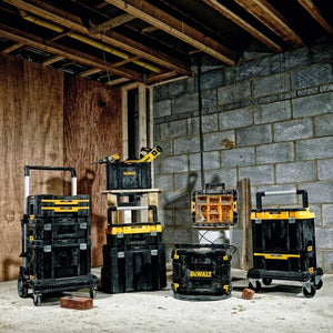 DEWALT DWST1-71195K TSTAK VI DEEP TOOL STORAGE BOX & TSTAK II SUITCASE FLAT TOP TOOL STORAGE BOX TWIN KIT - MonkeyTools