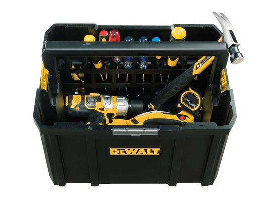 DEWALT DWST1-71228 Plastic Tstack Stackable Basket 17" Tool Tote - Black - MonkeyTools