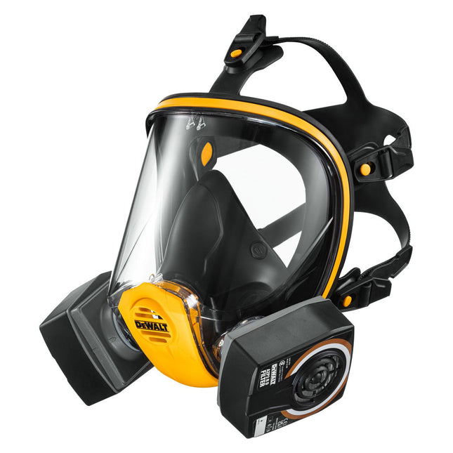 DEWALT DXIR1FFMLA2P3 REUSABLE FULL FACE MASK RESPIRATOR WITH A2P3 FILTERS (LARGE) - MonkeyTools