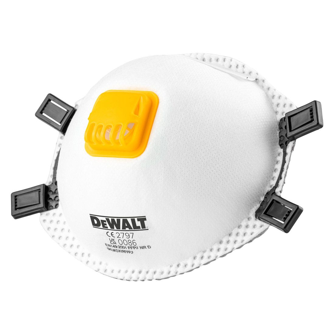DEWALT DXIRFFP32 FFP3 DISPOSABLE PARTICULATE RESPIRATOR FACE MASK X2 PCS - MonkeyTools