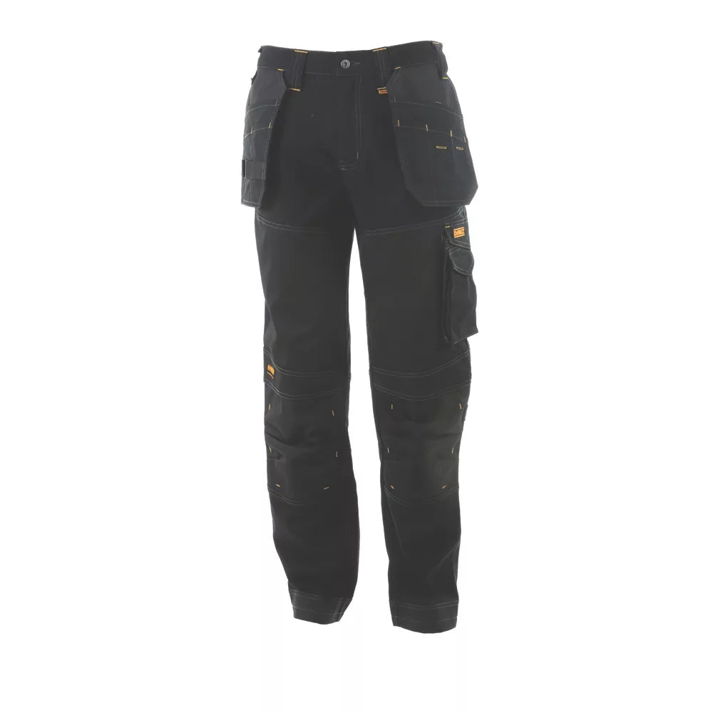 DEWALT LOGAN PRO-STRETCH WORK TROUSERS BLACK 34" W 31" L - MonkeyTools