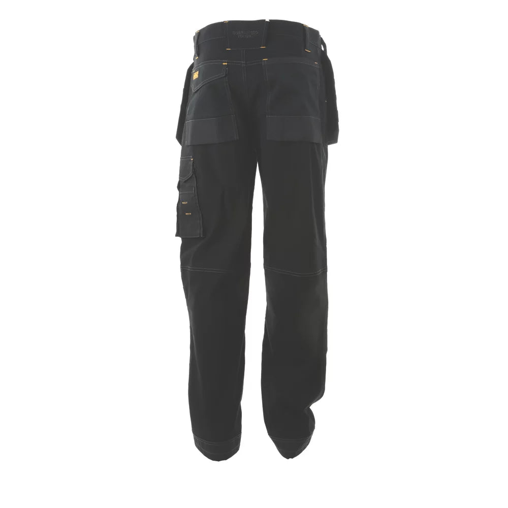 DEWALT LOGAN PRO-STRETCH WORK TROUSERS BLACK 34" W 31" L - MonkeyTools