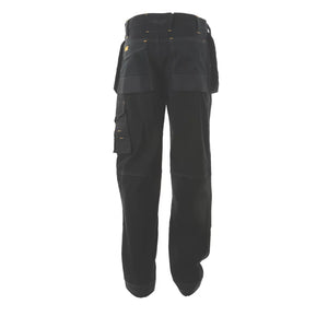 DEWALT LOGAN PRO-STRETCH WORK TROUSERS BLACK 34
