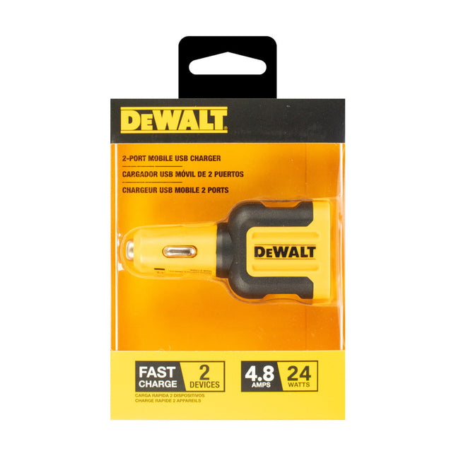 DEWALT PA-141-9008-DW2 2-PORT 4.8 AMP CAR CHARGER - MonkeyTools