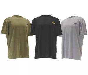 DEWALT PERFORMANCE SHORT SLEEVE T-SHIRT BLACK, GUNSMOKE & GREY MEDIUM 42