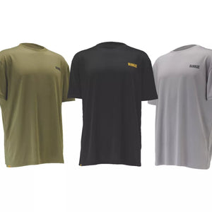 DEWALT PERFORMANCE SHORT SLEEVE T-SHIRT BLACK, GUNSMOKE & GREY X LARGE 48