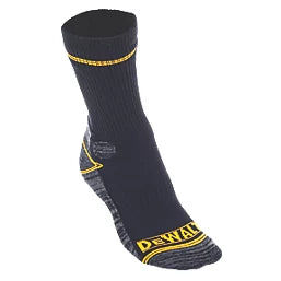 DEWALT PRO COMFORT WORK SOCKS BLACK / GREY / YELLOW SIZE 7-12 - MonkeyTools