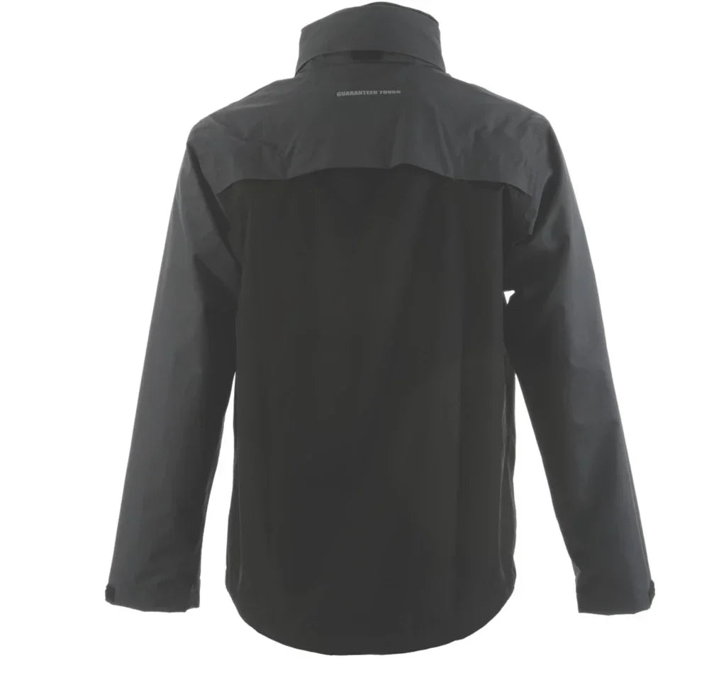 DEWALT STORM WATERPROOF JACKET BLACK / GREY LARGE 42-44" CHEST - MonkeyTools
