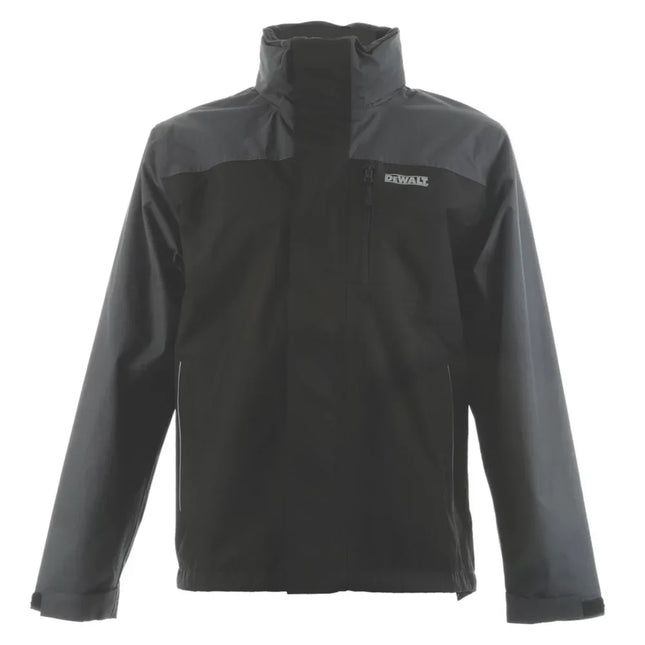 DEWALT STORM WATERPROOF JACKET BLACK / GREY LARGE 42-44" CHEST - MonkeyTools