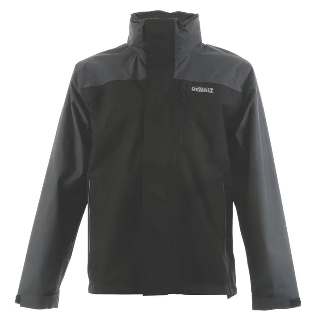 DEWALT STORM WATERPROOF JACKET BLACK / GREY MEDIUM 39-41" CHEST - MonkeyTools