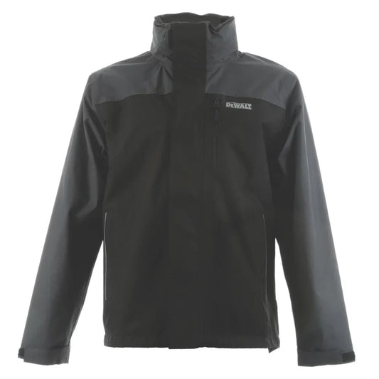 DEWALT STORM WATERPROOF JACKET BLACK / GREY X LARGE 45-47" CHEST - MonkeyTools