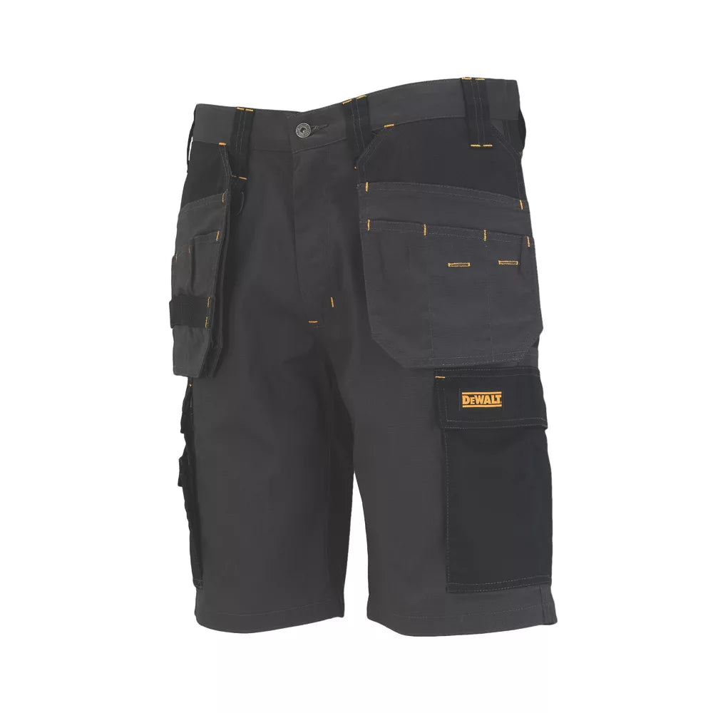 DEWALT VALDEZ WORK SHORTS GREY/BLACK 32" W - MonkeyTools
