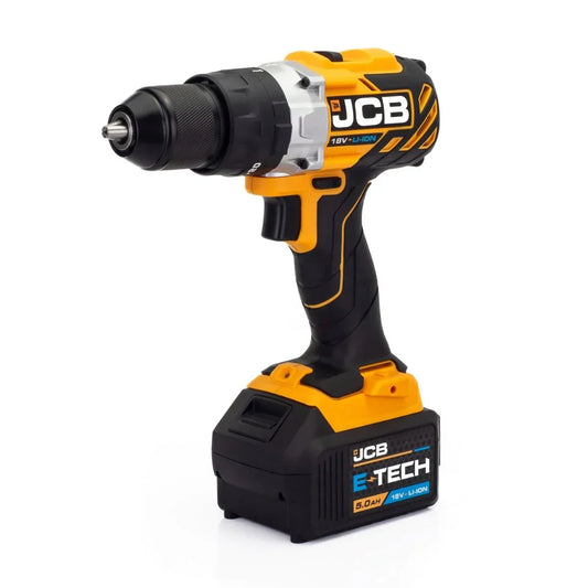 JCB 21-18BL-TPK-5 18V Brushless Combi Drill, Impact Twinpack with 2 x 5.0Ah Batteries, Charger & Bag - MonkeyTools